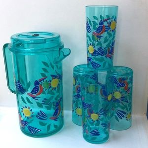 Pitcher + glasses Noeve P.Tardif vintage